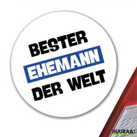 Aufkleber Bester Ehemann der Welt 10cm rund