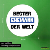Aufkleber Bester Ehemann der Welt 10cm rund