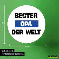 Aufkleber Bester Opa der Welt 10cm rund