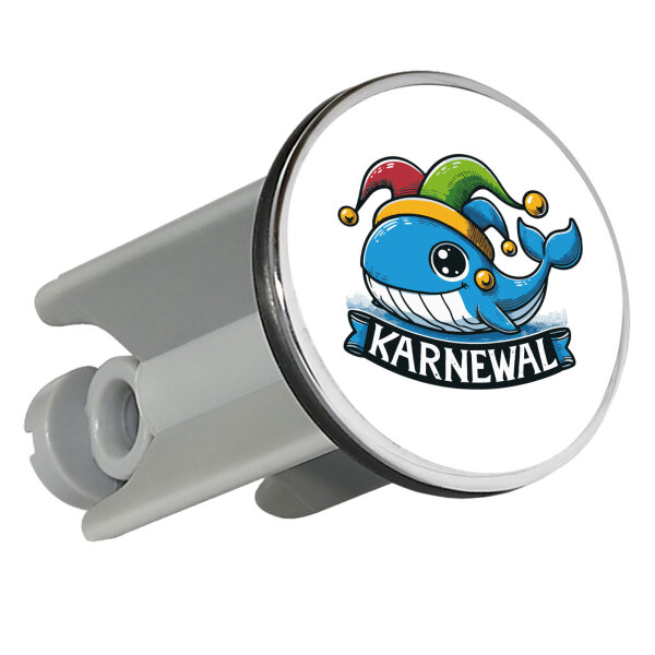 Waschbeckenstöpsel Karnewal Karneval Wal 4cm