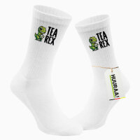 Unisex Socken Tea Rex Dinosaurier Größe 37/46 White Motiv Tennissocken