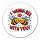 Aufkleber Wanna Bee with you. Bienen 10cm rund