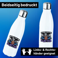 Trinkflasche Ich mach jetzt die Flatter Fledermaus 500ml Edelstahl Wasserflasche