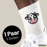 Unisex Socken Comic Kuh Kälbchen Größe...