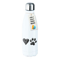 Trinkflasche Herz Tapse 500ml Edelstahl Wasserflasche
