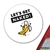Aufkleber Let´s get naked Banane 10cm