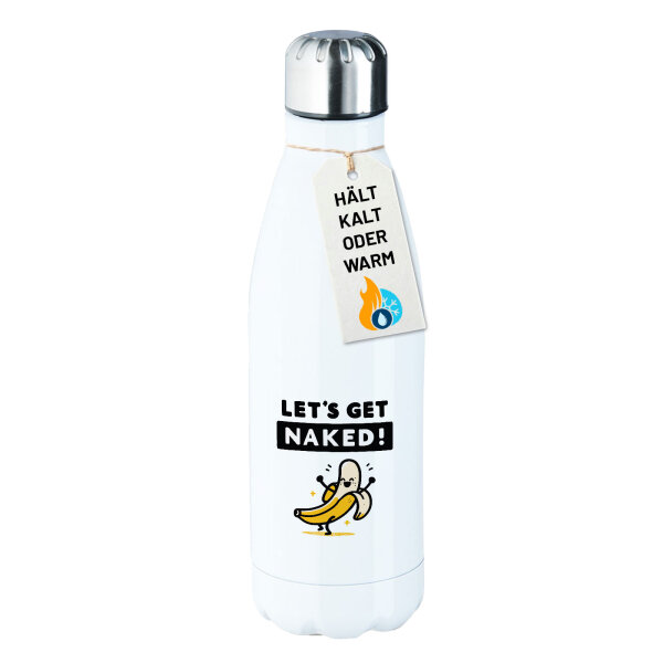 Trinkflasche Let´s get naked Banane 500ml Edelstahl Wasserflasche