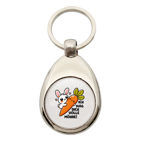 Schlüsselanhänger Mag dich volle Möhre Hase