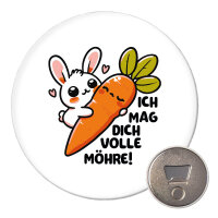Magnet Mag dich volle Möhre Hase 59mm...