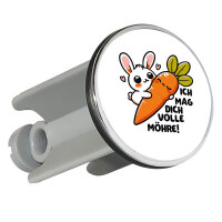 Waschbeckenstöpsel Mag dich volle Möhre Hase 4cm