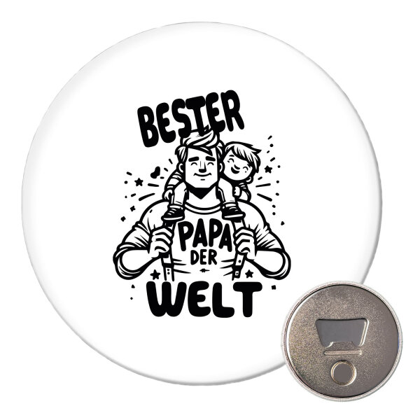 Magnet Bester Papa der Welt 59mm Kühlschrankmagnet Flaschenöffner