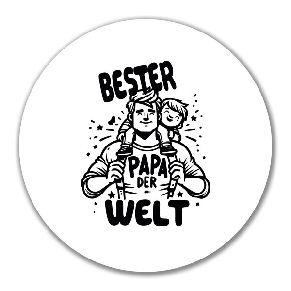Aufkleber Bester Papa der Welt 10cm rund