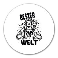 Aufkleber Bester Papa der Welt 10cm rund