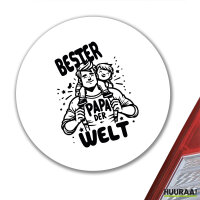 Aufkleber Bester Papa der Welt 10cm rund