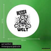 Aufkleber Bester Papa der Welt 10cm