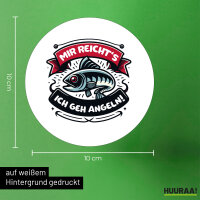 Aufkleber Mir reichtss ich geh angeln Fisch 10cm