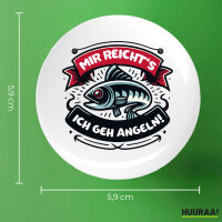 Button Mir reichtss ich geh angeln Fisch