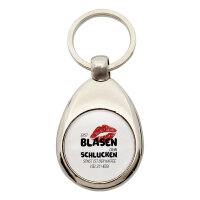 Schlüsselanhänger Erst blasen dann schlucken, sonst Kaffee zu heiß