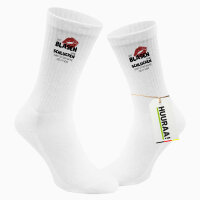 Unisex Socken Erst blasen dann schlucken, sonst Kaffee zu heiß Größe 37/46 White Motiv Tennissocken