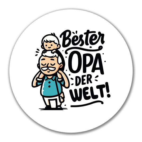 Aufkleber Bester Opa der Welt 10cm