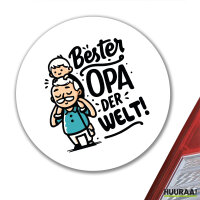 Aufkleber Bester Opa der Welt 10cm rund