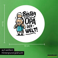 Aufkleber Bester Opa der Welt 10cm rund