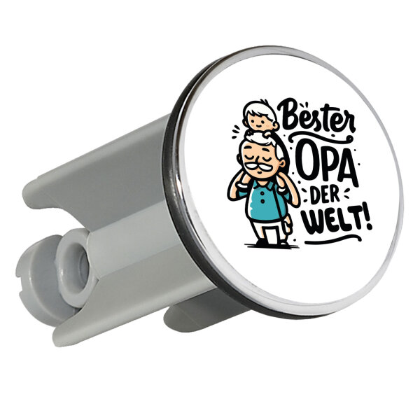 Waschbeckenstöpsel Bester Opa der Welt 4cm