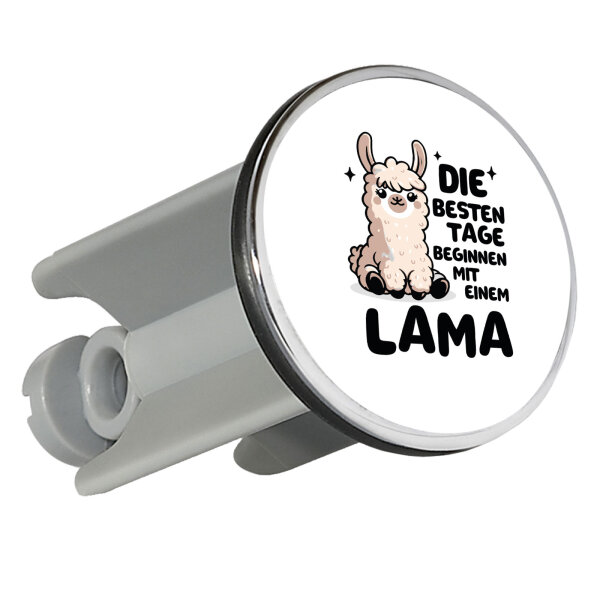 Waschbeckenstöpsel Besten Tage beginnen mit einem Lama 4cm Abflussstopfen