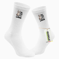 Unisex Socken Besten Tage beginnen mit einem Lama Größe 37/46 White Motiv Tennissocken