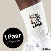 Unisex Socken Besten Tage beginnen mit einem Lama Größe 37/46 White Motiv Tennissocken