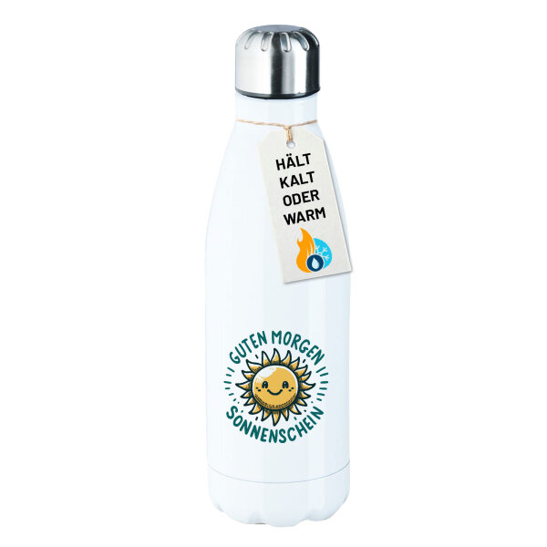 Edelstahl-Trinkflasche Guten Morgen Sonnenschein Sonne 500ml Wasserflasche