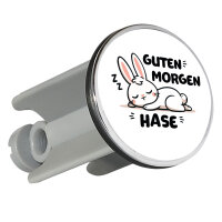 Waschbeckenstöpsel Guten Morgen Hase 4cm Abflussstopfen
