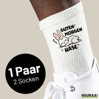 Unisex Socken Guten Morgen Hase Größe 37/46...