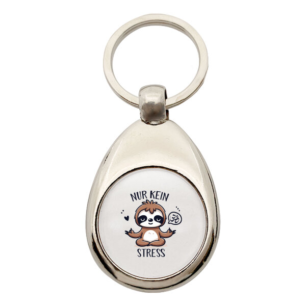 Schlüsselanhänger Nur keinen Stress Yoga Faultier