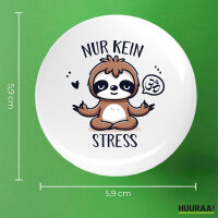 Button Nur keinen Stress Yoga Faultier