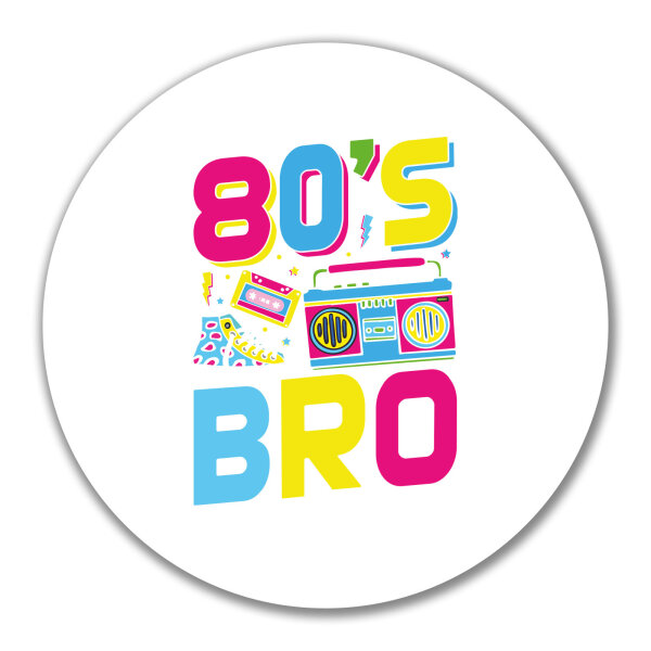 Aufkleber 80s Bro Retro 10cm