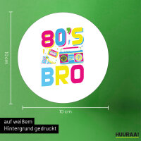Aufkleber 80s Bro Retro 10cm
