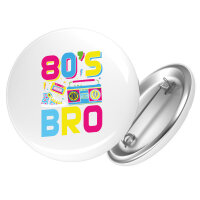 Button 80s Bro Retro rund