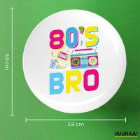 Button 80s Bro Retro