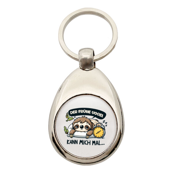Schlüsselanhänger Der frühe Vogel kann mich mal Faultier