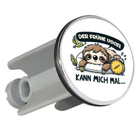 Waschbeckenstöpsel Der frühe Vogel kann mich mal Faultier 4cm Abflussstopfen