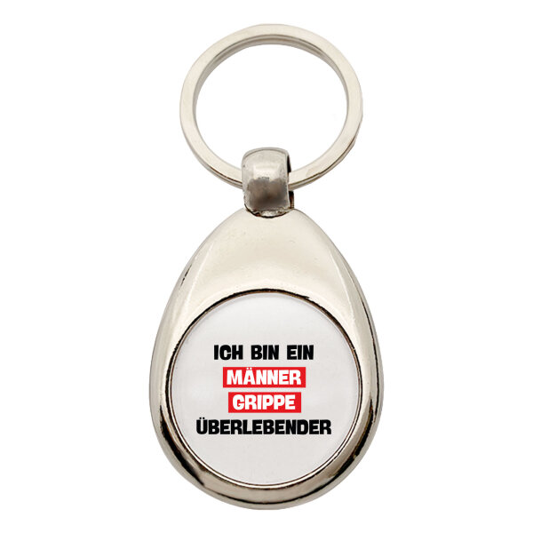Schlüsselanhänger Ich bin ein Männergrippe überlebender Schlüsselring