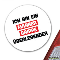 Aufkleber Ich bin ein Männergrippe überlebender...