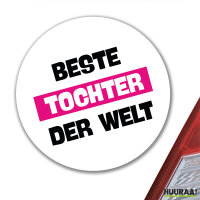 Aufkleber Beste Tocher der Welt 10cm rund