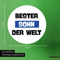 Aufkleber Bester Sohn der Welt 10cm rund