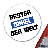 Aufkleber Bester Onkel der Welt 10cm rund