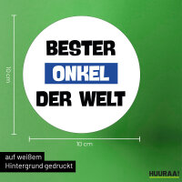 Aufkleber Bester Onkel der Welt 10cm