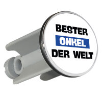 Waschbeckenstöpsel Bester Onkel der Welt 4cm Abflussstopfen