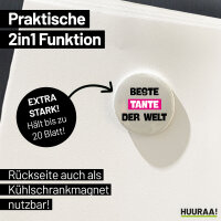 Magnet Beste Tante der Welt 59mm Kühlschrankmagnet