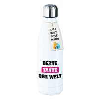 Trinkflasche Beste Tante der Welt 500ml Edelstahl...